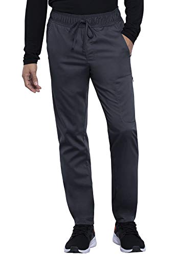 Cherokee Joggers for Men Modern Fit Scrub Pant with Drawstring Waistband, 5 Pockets, Soft 2-Way Stretch Fabric Plus Size - WW012, 3XL, Pewter - Image 2