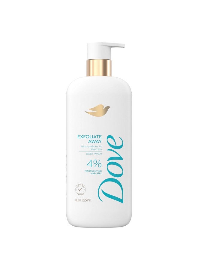 Dove Body Wash Exfoliate Away Micro-polishes for silkier skin 4% refining serum with AHA 18.5 oz - Image 1