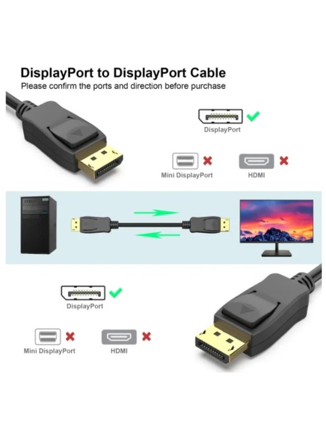 Haing DisplayPort to DisplayPort Cable, Gold-Plated - Image 2