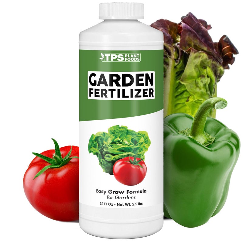 TPS NUTRIENTS Garden Fertilizer, Complete Liquid Garden Plant Food for Edible Plants, 32 oz (1 Quart) - Image 1