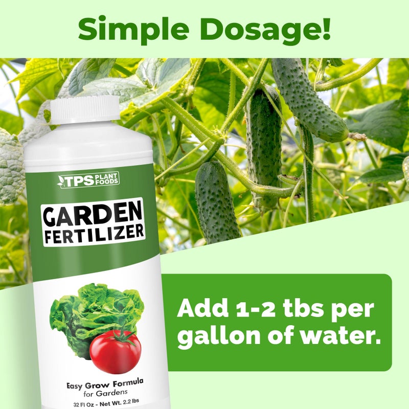 TPS NUTRIENTS Garden Fertilizer, Complete Liquid Garden Plant Food for Edible Plants, 32 oz (1 Quart) - Image 3