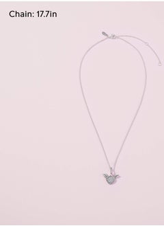 Generic ) PANDORA Jewelry Pave Heart Wings Cubic Zirconia Necklace in 925 Sterling Silver  - Image 5