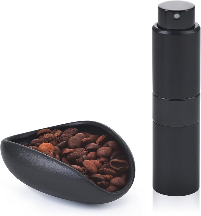 Lulupack Coffee Bean Dosing Cup with Spray Bottle, Coffee Accessories Measure Set, Espresso Bean Dose Measuring Tool - Image 1