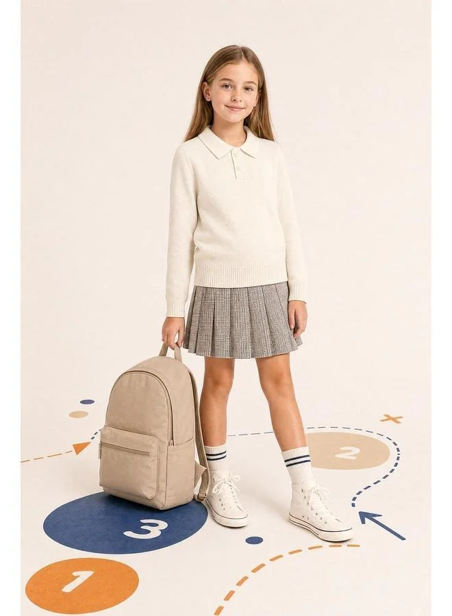 Perendi Unisex Polo Collar Knit Sweater.