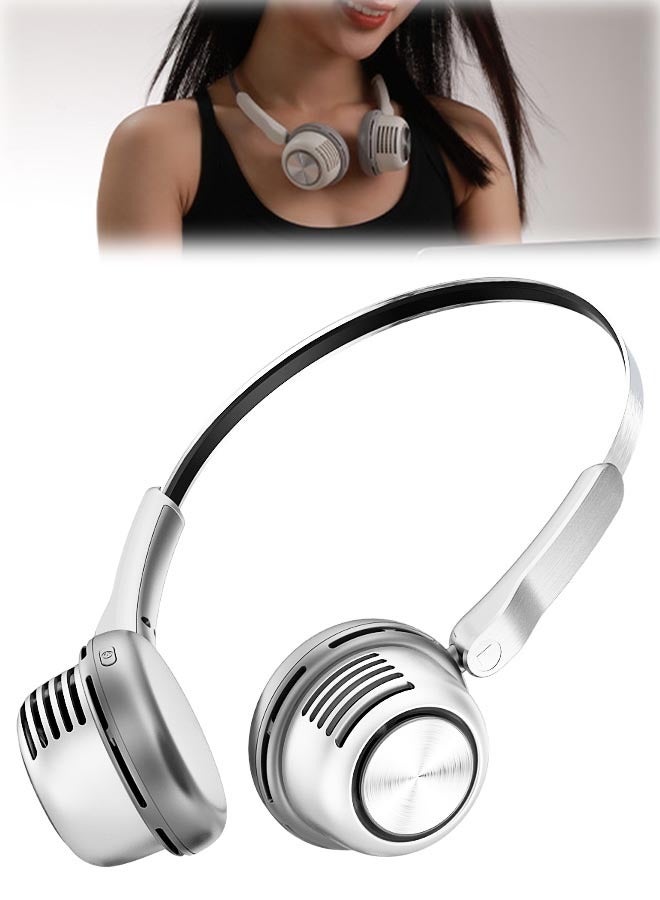 Loquat Rechargeable Portable Neck Fan With Built-In Battery Portable Fan Lightweight Outdoor Camping Cooling Artifact 5 Adjustable Speeds Fast Cooling Suitable For Work, Office, Camping Rest - Image 1