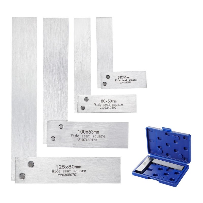 4 قطع من أداة قياس مربع المهندس من الفولاذ الكربوني مجموعة مربع الميكانيكي - Image 1