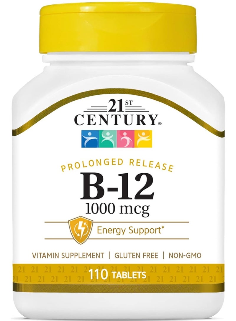 21st CENTURY Original Prolonged Release B-12 1000 mcg Vitamin Supplement - 110 Tablets  - Image 1