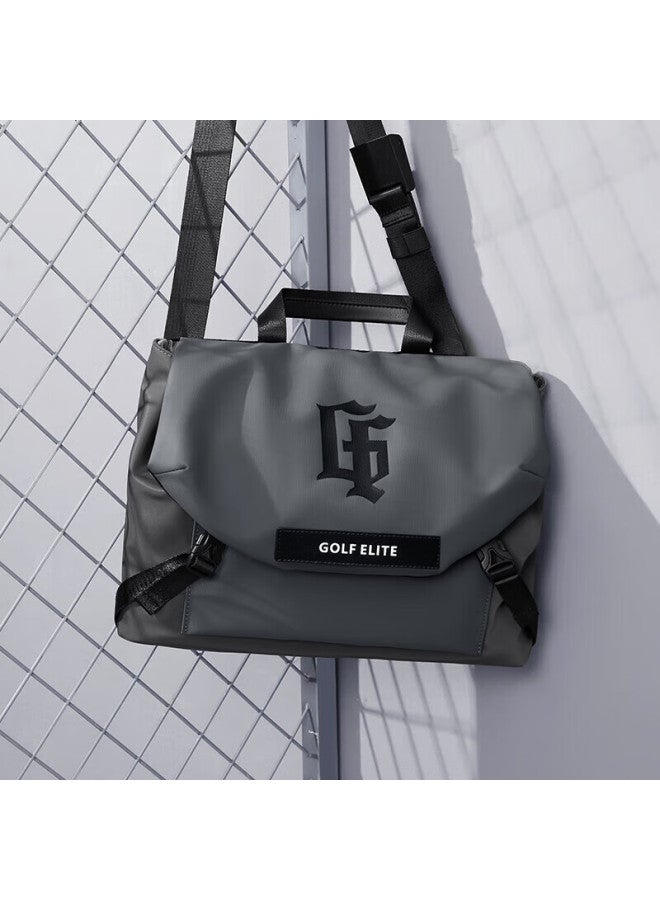 Golf Shoulder Bag For Men, Large Capacity Crossbody Bag, Ipad Bag, Casual Sports Satchel, Rock Gray - Image 1