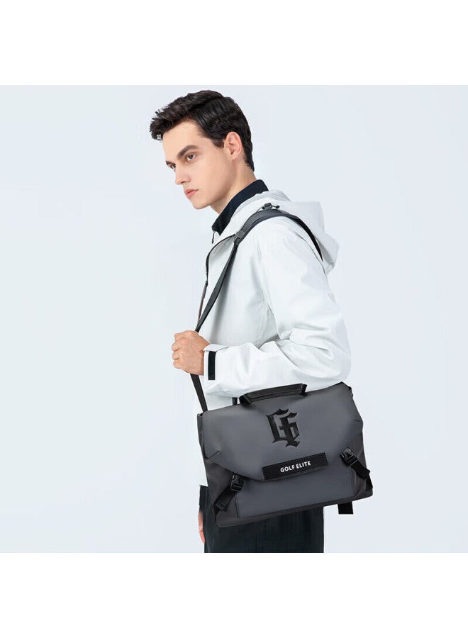 Golf Shoulder Bag For Men, Large Capacity Crossbody Bag, Ipad Bag, Casual Sports Satchel, Rock Gray - Image 4