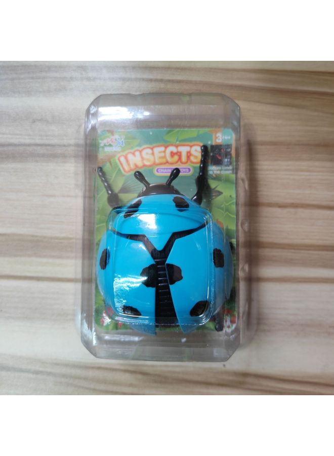 Creative Coil Chain Simulation Fighting Beetle Bees Ladybug Scarab Mono Fairy Insect Model Educational Toys-Color:Blue Ladybug (37g)  - Image 1