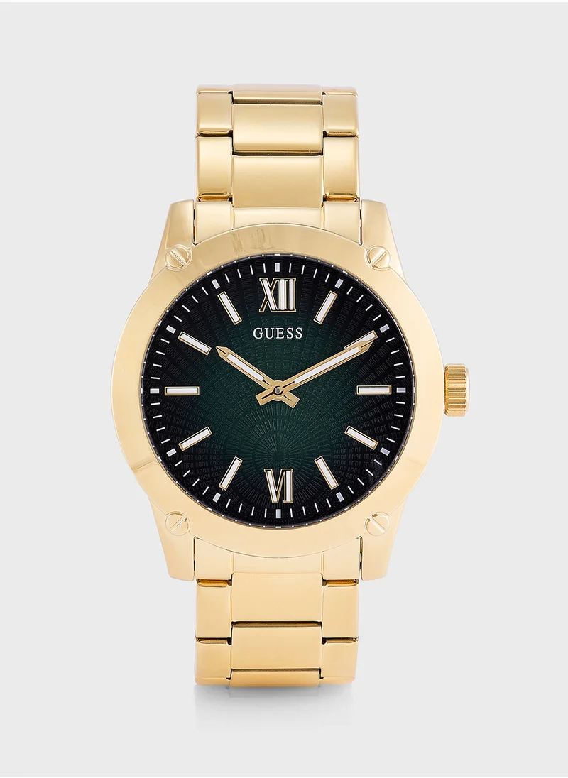 جس Crescent Steel Strap Analog Watch