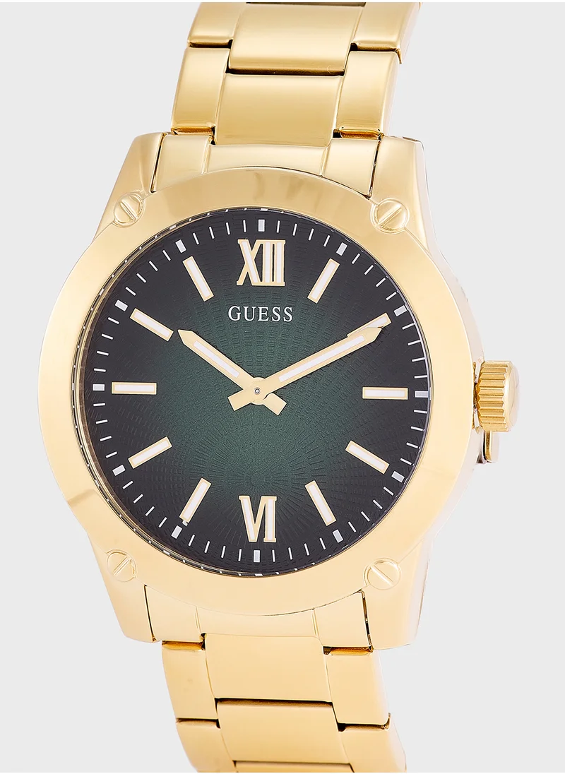 جس Crescent Steel Strap Analog Watch