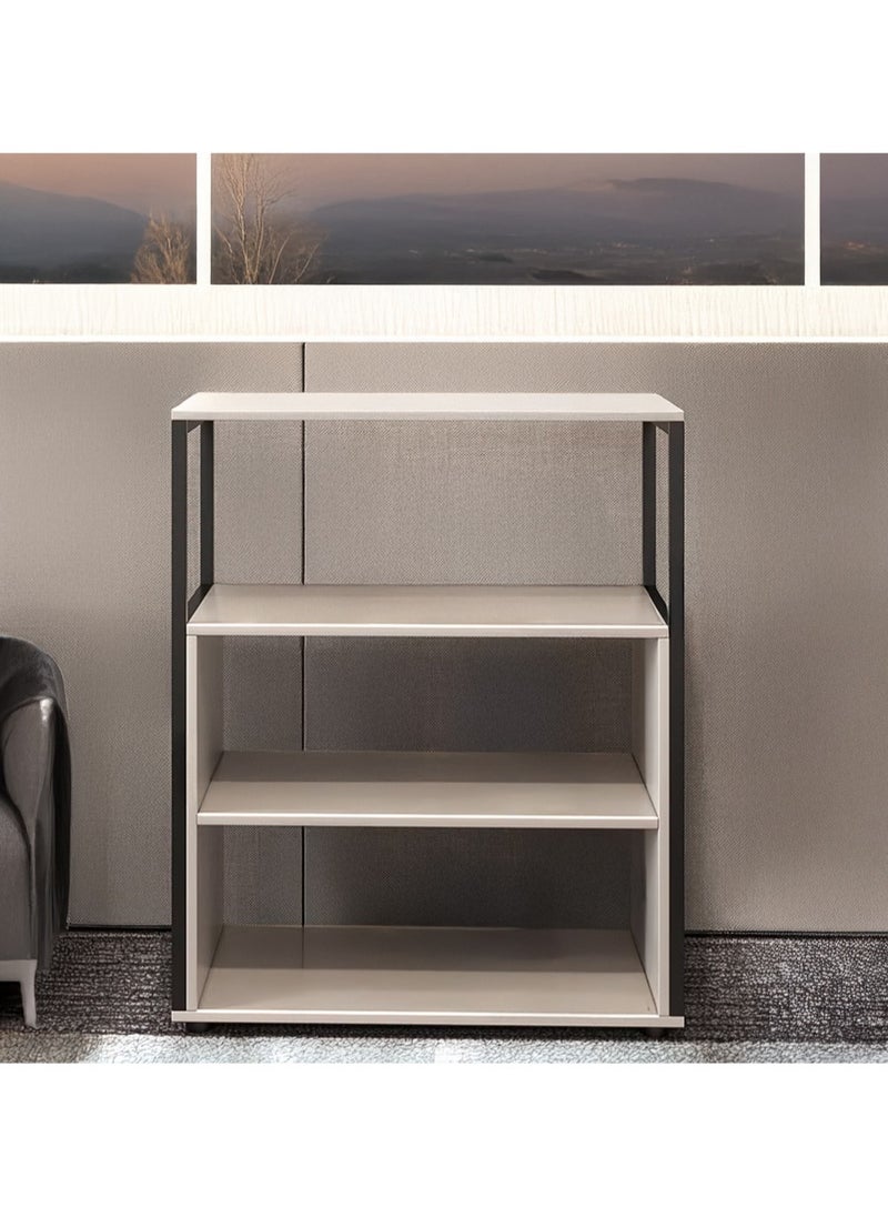 AGD Console Entry Table, Coffee Corner Table, 4-Shelf Side Table Meets All Your Needs 70*40*88 cm - White/Black  - Image 4