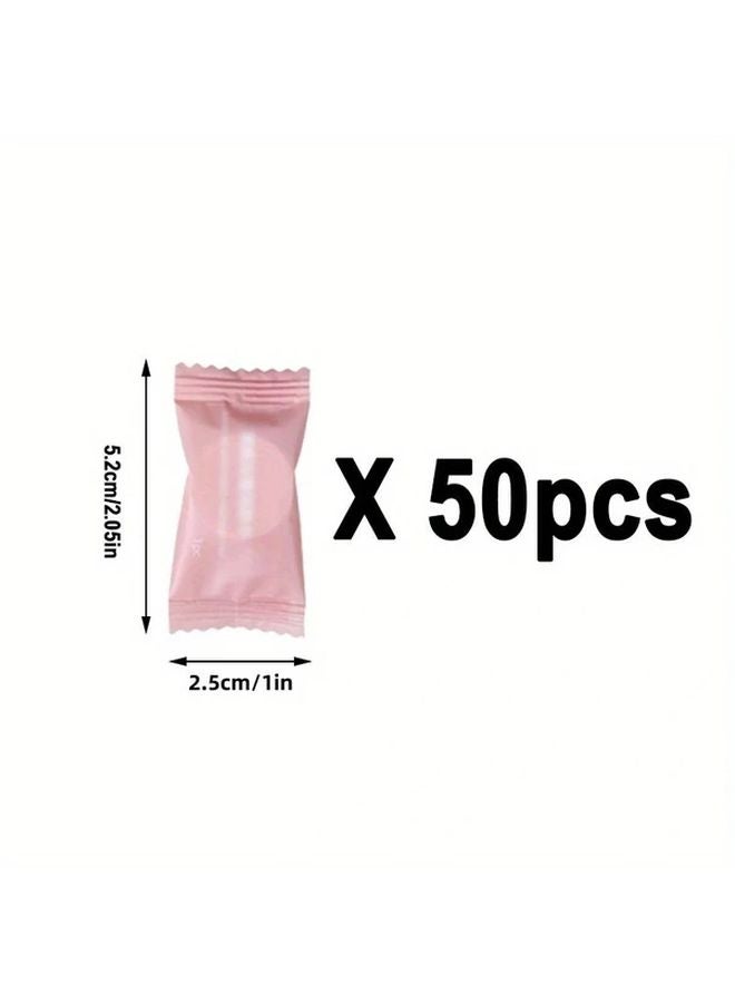 50pcs Compressed Disposable Towels Portable Non Woven Facial Wet Wipes Travel Value Pack - Image 1