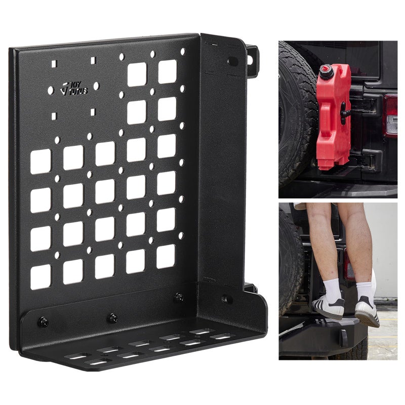 JOYTUTUS Gas Can Mount Compatible with Wrangler JK 20072018 Versatile Molle Panel 220LBS Step Platform NoDrill CorrosionProof Wrangler Molle Cargo Storage Expansion Bracket - Image 2