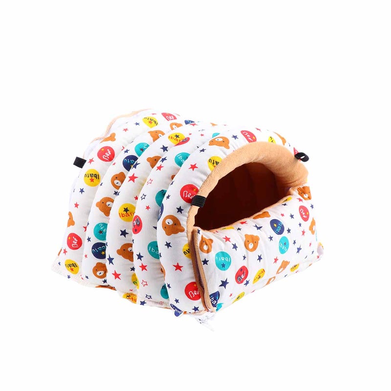 Warm Pet Nest Pattern Pet Sleep Winter Pet Bed for Hamster Squirrel - Size XL - Image 1