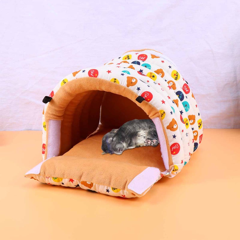Warm Pet Nest Pattern Pet Sleep Winter Pet Bed for Hamster Squirrel - Size XL - Image 2
