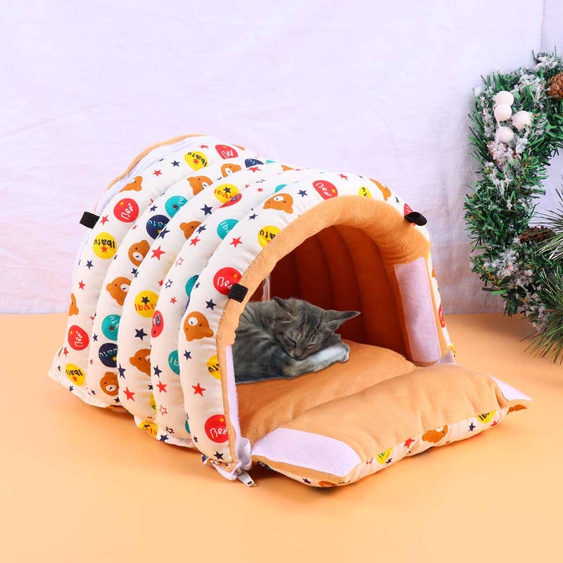 Warm Pet Nest Pattern Pet Sleep Winter Pet Bed for Hamster Squirrel - Size XL - Image 4