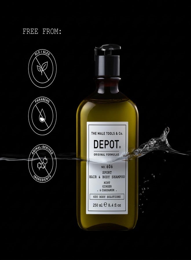 DEPOT No. 606 Sport Hair & Body Shampoo for Men | 2-in-1 Wash, 8.4 Fl Oz - Image 3