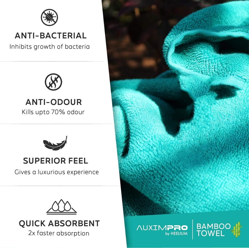 AUXIMPRO Bamboo Hand Towel 65 x 40 cm Super Soft Quick Absorbent 600 GSM - Image 4