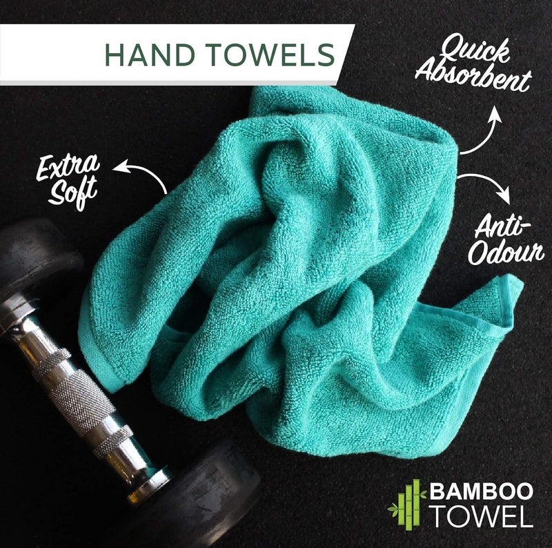 AUXIMPRO Bamboo Hand Towel 65 x 40 cm Super Soft Quick Absorbent 600 GSM - Image 2