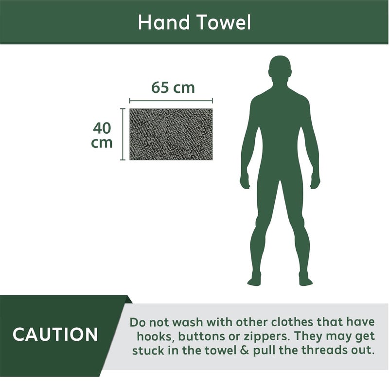 AUXIMPRO Bamboo Hand Towel 65 x 40 cm Super Soft Quick Absorbent 600 GSM - Image 3