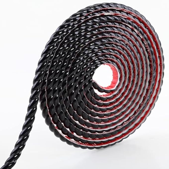 BLACK MOLDING TRIM, PEEL AND STICK SELF-ADHESIVE DESIGN, HOME DECOR ON THE CABINET MIRROR FRAME WALL EDGE, 0.59" W X 196" L - Image 1