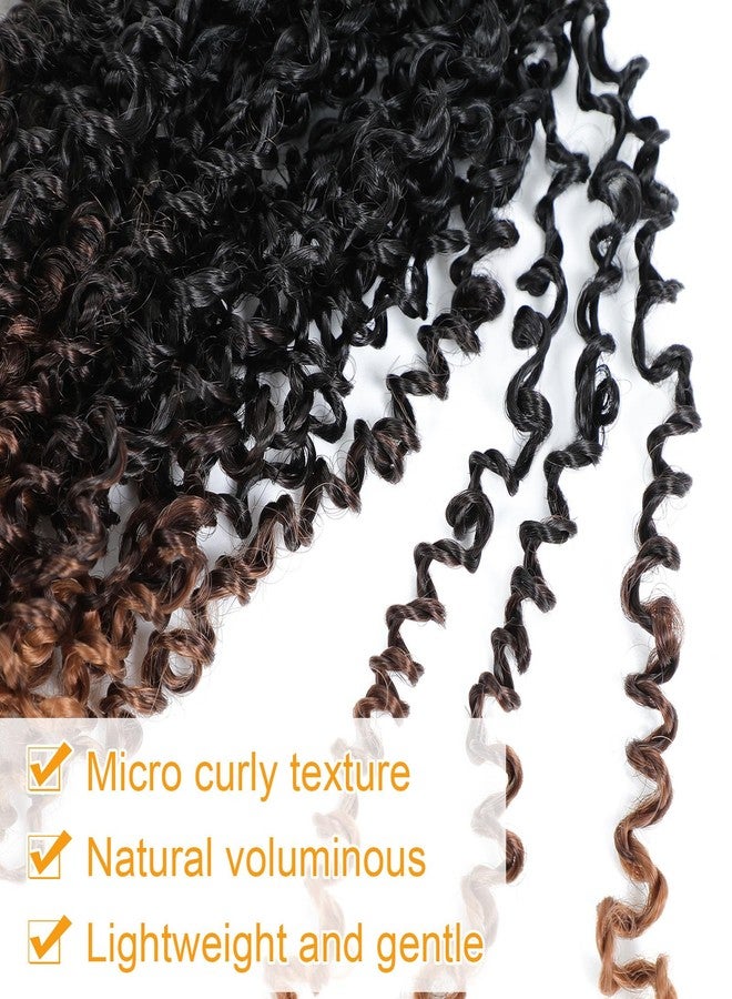 Aksice 10 Inch 8 Packs Yanky Twist Crochet Hair for Women Pre-looped Mini Twist Hair Bohemian Passion Twist Crochet Hair Boho Crochet Synthetic Hair (1B/4/30) - Image 5