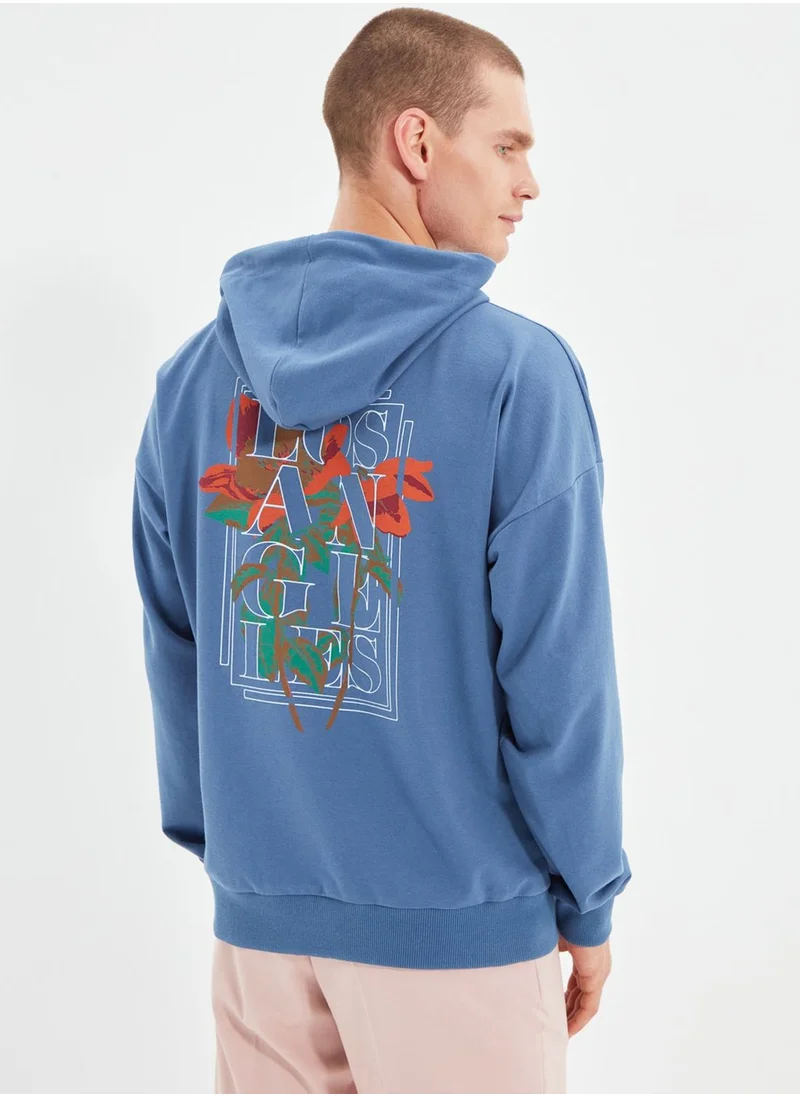 trendyol Back Print Hoodie