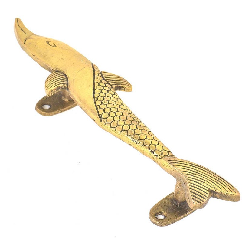 Indian-Shelf IndianShelf 1 Pack Fish Beautifully Gold Brass Kitchen Cabinet Handles for Door Drawer Dressers Cupboard Premium  - Image 2