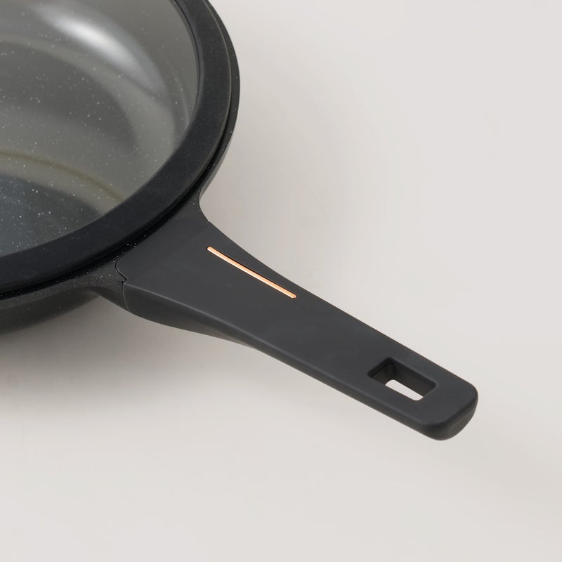 ألبرتو مقلاة ألومنيوم مع غطاء 2.8 لتر، أسود - Image 5