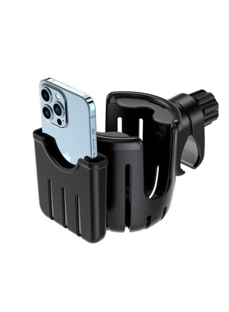 أكاليكس حامل أكواب لعربة الأطفال مع حامل هاتف ، حامل أكواب للدراجة ، 2 في 1 ، عالمي ، لعربة الأطفال ، الدراجة ، الكرسي المتحرك ، السكوتر - Image 4