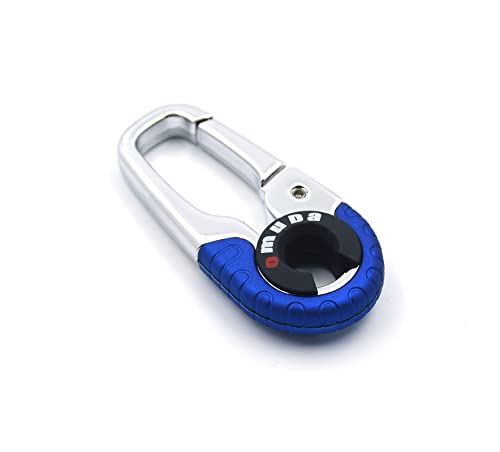 Omuda Stylish Hook Locking Silver Metal Carabiner Double Ring Hook Metal Key Chain for Men & Women - Image 2