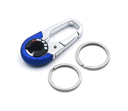 Omuda Stylish Hook Locking Silver Metal Carabiner Double Ring Hook Metal Key Chain for Men & Women - Image 4