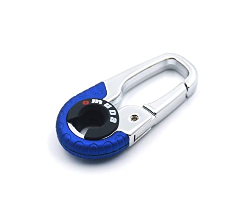 Omuda Stylish Hook Locking Silver Metal Carabiner Double Ring Hook Metal Key Chain for Men & Women - Image 3