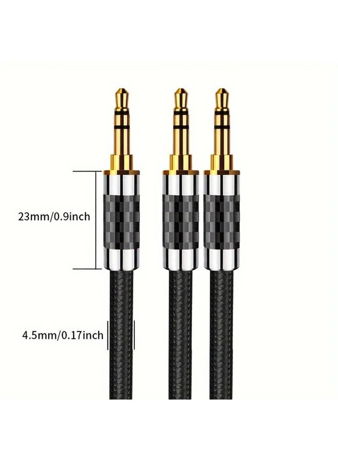 YYTCG High Purity OFC 3 5mm to 2 5mm Stereo Audio Cable Splitter Adapter 1m 39 37inch - Image 3