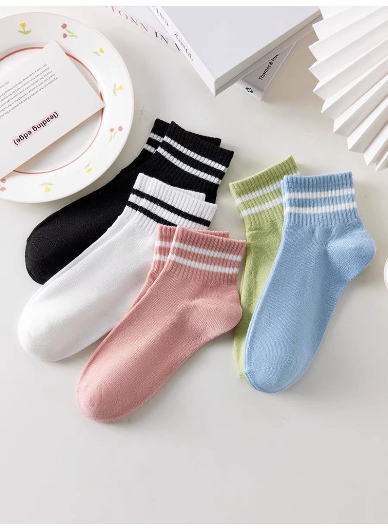 عرض زوجين من الشراب الحريمي الهاف القطن – مريح في اللبس وشيك - Image 5