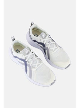 COLE HAAN Women Medium Zg City x Trainer Lace Up Shoes Cream/Grey  - Image 4