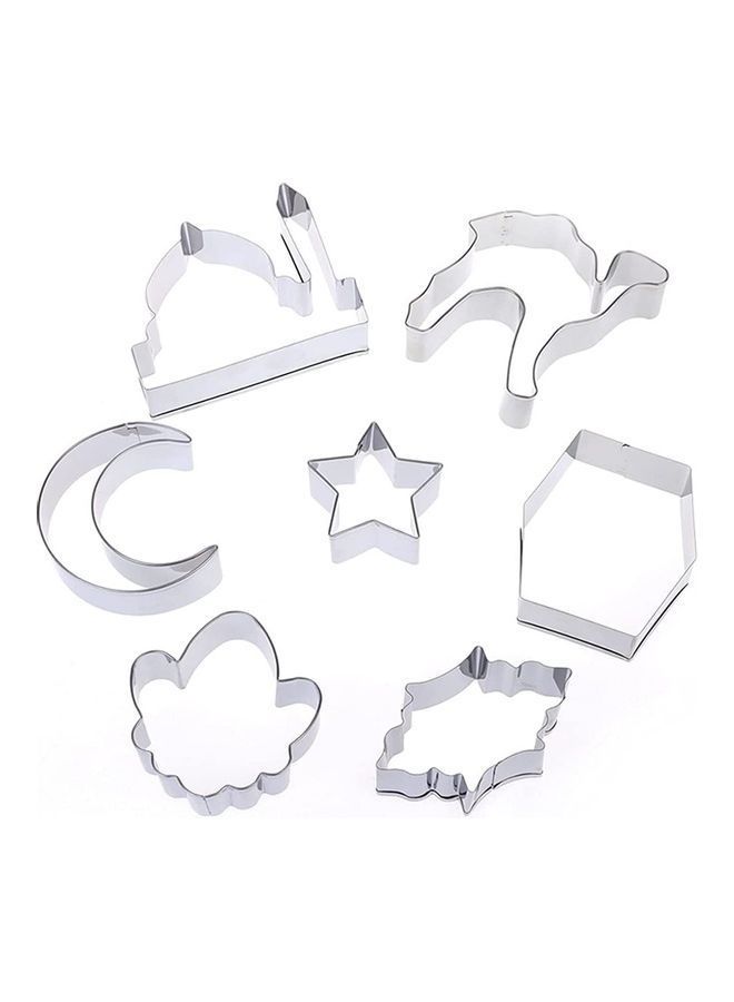 NIBEMINENT 7-Piece Cookie Mold Pink - Image 1