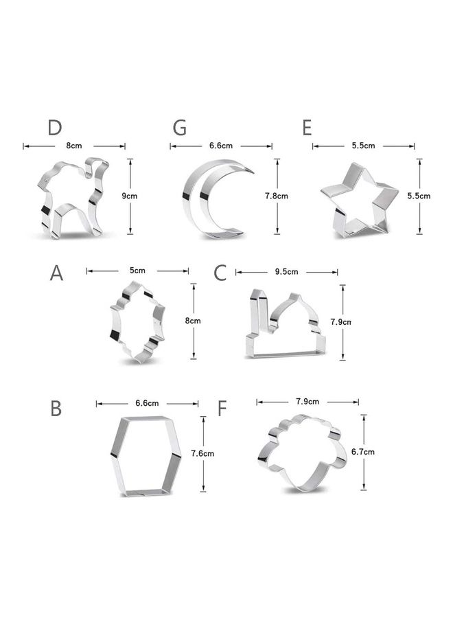 NIBEMINENT 7-Piece Cookie Mold Pink - Image 2