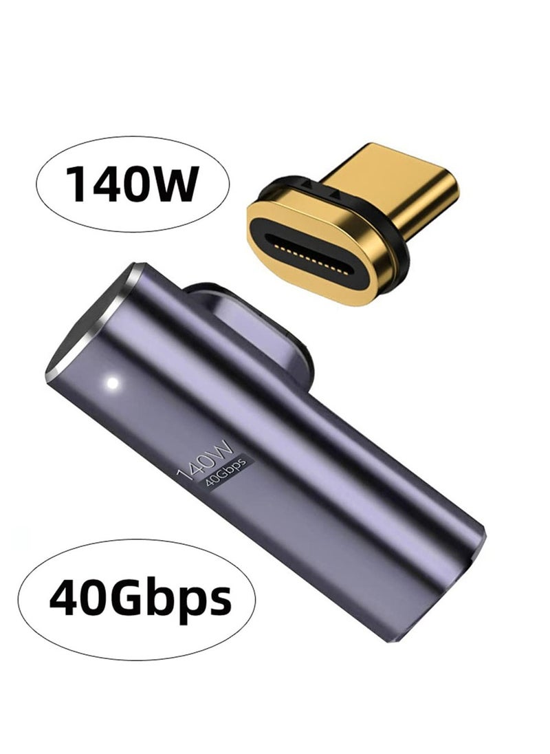 KASTWAVE 140W USB4 Magnetic Connector - 40Gbps Type C Male to Female, Low Profile Right Angled Adapter for 8K Video, Power, and Data Transfer, Suitable for Laptops and Phones  - Image 5