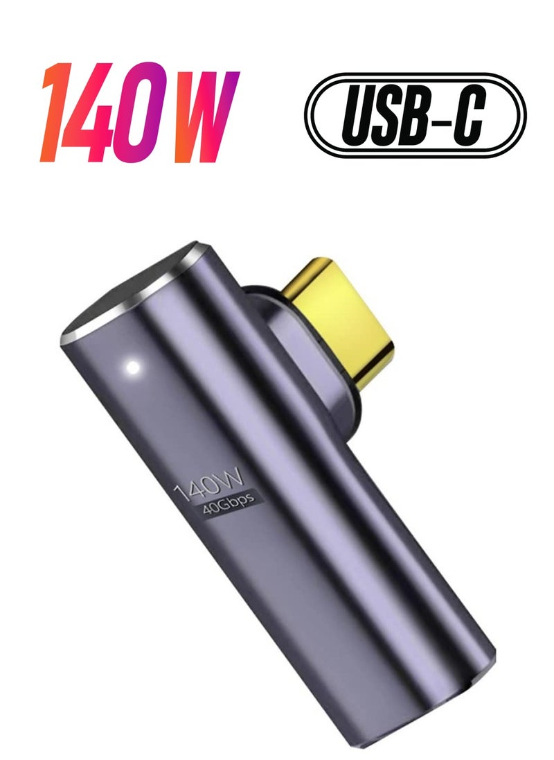 KASTWAVE 140W USB4 Magnetic Connector - 40Gbps Type C Male to Female, Low Profile Right Angled Adapter for 8K Video, Power, and Data Transfer, Suitable for Laptops and Phones  - Image 1