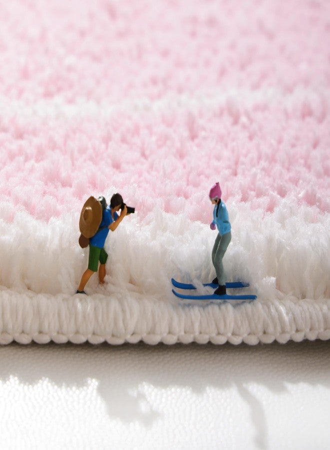 TRUEDAYS Bathroom Rugs Halloween Pink Rug Cute Pumpkin Bath Mat for Living Room, Bedroom Small Fluffy Washable Rug Non Slip Bath Mats Thanksgiving Door Mat Autumn - Image 4