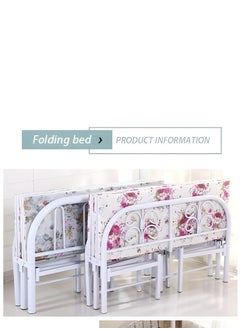 SMART HOME Foldable and adjustable single bed, heavy duty, with a metal steel bed frame and settings without tools, size 90 * 190cm  - Image 2