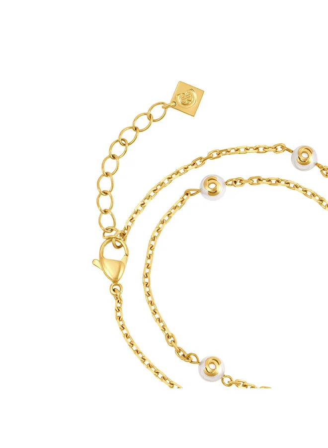 CERRUTI 1881  Noemi Gold Double Chain Bracelet for Women for Women | Best Price UAE