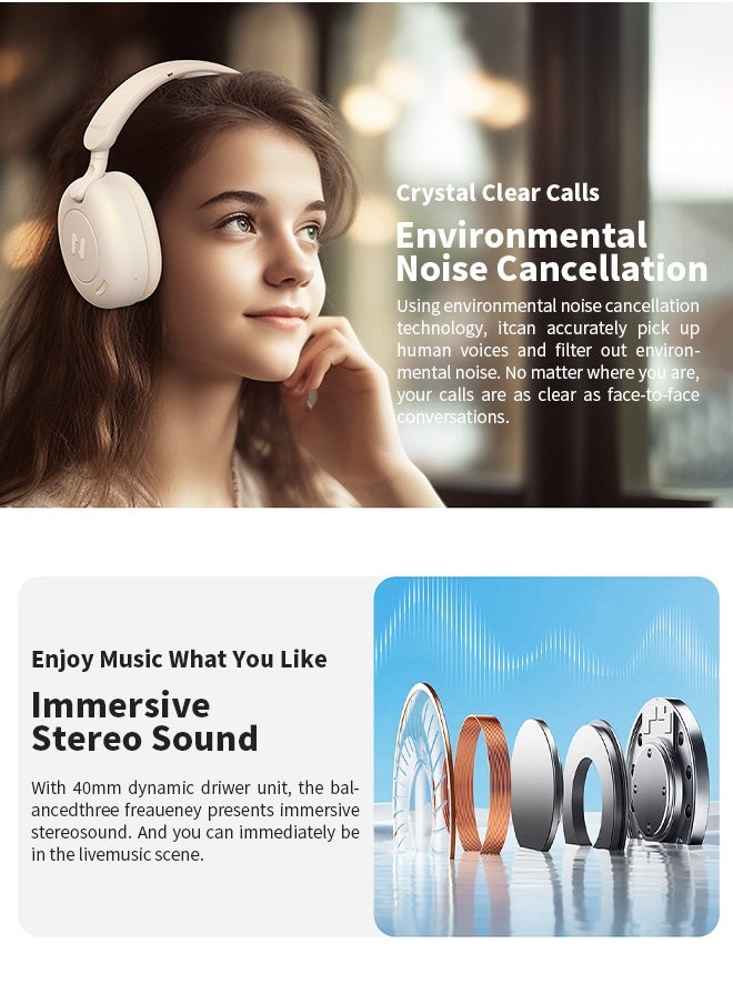 havit - Wireless Bluetooth Headset, -35dB Deep Noise Reduction, High-Fidelity Stereo, Support Wired/Wireless - Image 1