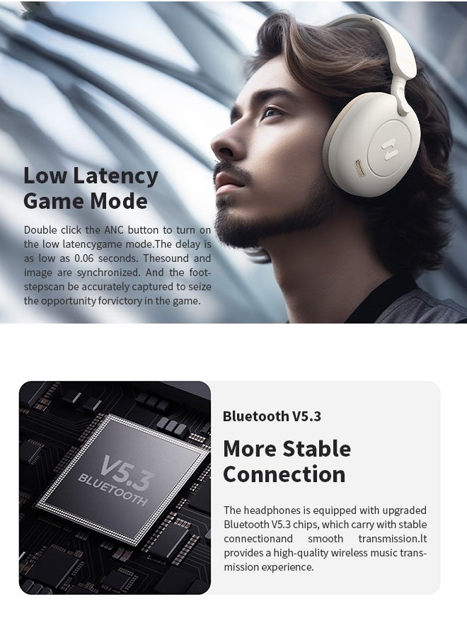 havit - Wireless Bluetooth Headset, -35dB Deep Noise Reduction, High-Fidelity Stereo, Support Wired/Wireless - Image 1
