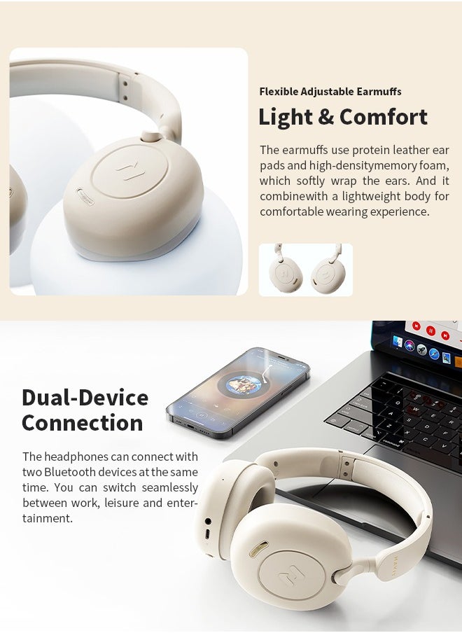 havit - Wireless Bluetooth Headset, -35dB Deep Noise Reduction, High-Fidelity Stereo, Support Wired/Wireless - Image 1
