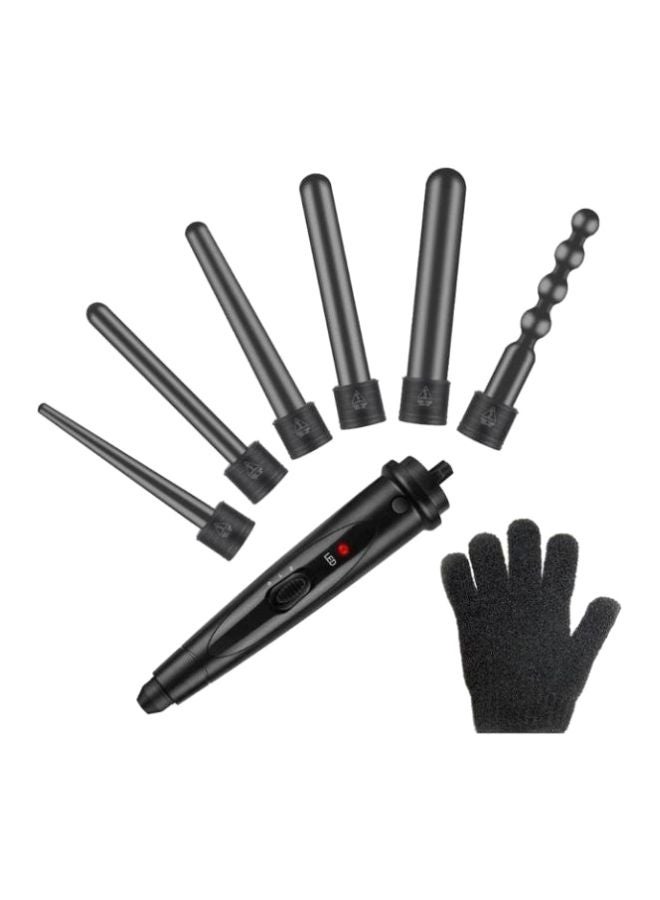 نيبمينينت 6 in 1 interchangeable Wand Hair curling Iron set Black - Image 1