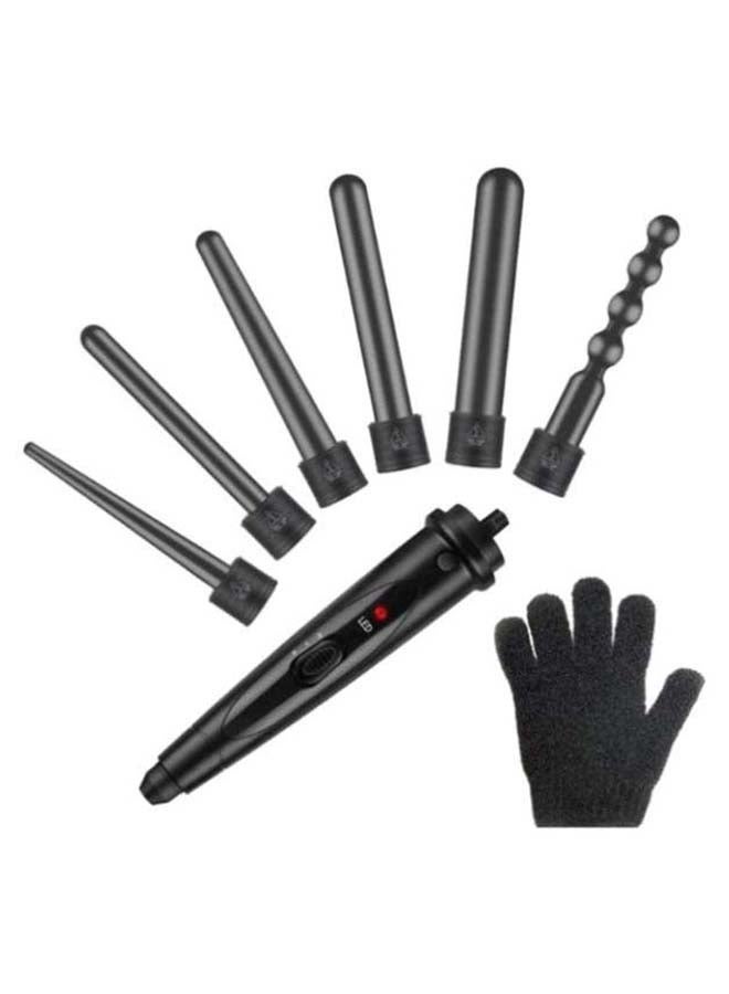 نيبمينينت 6 in 1 interchangeable Wand Hair curling Iron set Black - Image 3